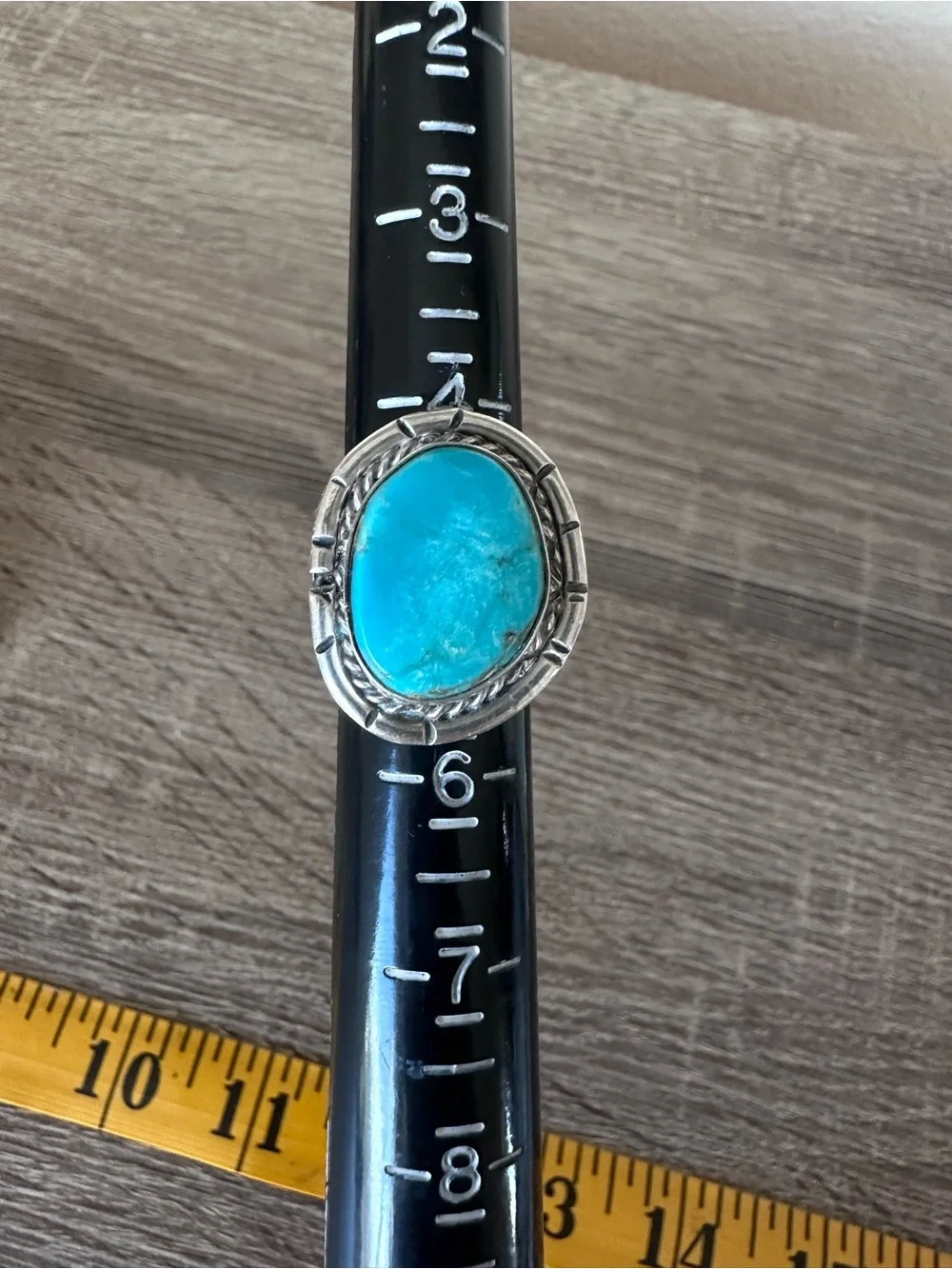 Vintage Navajo Native American Sterling Silver & Turquoise Ring Size 5